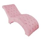 Recamier Divã Espreguiçadeira Para Sala Cliníca Aline Suede Rosê