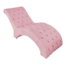 Recamier Divã Espreguiçadeira Sala Cliníca Estética Suede Cor:Rosê