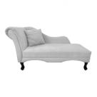 Recamier Divã Estofado Direito De Quem Senta Olívia Corano Branco - INCASA DECOR