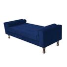 Recamier Divã Felix Baú 195 cm Estofado Luiz XV Sofá 2 Lugares Suede Azul Marinho Para Sala de Estar Consultório Quarto Recepção Escritório - AM Decor Recamier Divã Felix Baú 195 cm Estofado Luiz XV Sofá 2 Lugares Suede Azul Marinho Para Sala de Estar Consultório Quarto Recepção Escritório - AM Decor