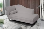 Recamier divã larissa liso 185cm lado esquerdo suede bege Recamier divã larissa liso 185cm lado esquerdo suede bege