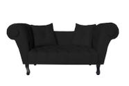 Recamier Divã Namoradeira Dubai Belo Tok -suede Preto
