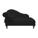 Recamier Divã Namoradeira Larissa 185cm Direito de Quem Senta Corano Preto - INCASA DECOR Recamier Divã Namoradeira Larissa 185cm Direito de Quem Senta Corano Preto - INCASA DECOR