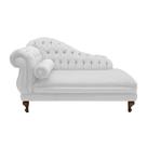 Recamier Divã Namoradeira Larissa 185cm Direito de Quem Senta Suede Branco - INCASA DECOR