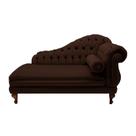 Recamier Divã Namoradeira Larissa 185cm Esquerdo de Quem Senta Corano Marrom - INCASA DECOR