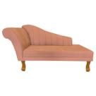 Recamier Divã Para Sala Cecilia Pés Retro Castanho 1.60cm Veludo Coral - INCASA DECOR
