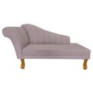 Recamier Divã Para Sala Cecilia Pés Retro Castanho 1.60cm Veludo Rose - INCASA DECOR