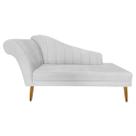 Recamier Divã Pés Palito Para Sala Cecilia 1.60cm Suede Branco - INCASA DECOR