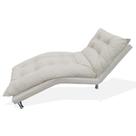Recamier Espreguiçadeira Decorativa Estofada Diva Corano Bege - LM DECOR