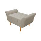 Recamier Estofado Ari 100 cm Solteiro Suede Bege - Amarena Móveis