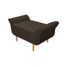 Recamier Estofado Ari 100 cm Solteiro Suede Marrom - Amarena Móveis