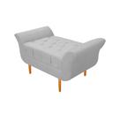 Recamier Estofado Ari 90 cm Solteiro Suede Branco - Amarena Móveis
