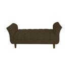 Recamier Estofado Para Hall de Entrada 140 cm Grécia Corano Marrom - INCASA DECOR