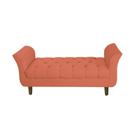 Recamier Estofado Para Hall de Entrada 140 cm Grécia Suede Coral - INCASA DECOR