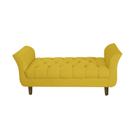 Recamier Estofado Para Hall de Entrada 90 cm Grécia Corano Amarelo - INCASA DECOR