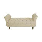 Recamier Estofado Para Sala de Estar 140 cm Grécia Corano Bege - INCASA DECOR