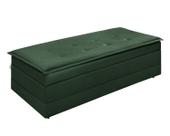 Recamier Estofado que Vira Cama para Quarto de Casal Bau Com Rodizio Cor Verde Design Moderno