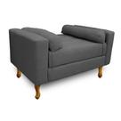 Recamier Félix King Size 195cm Linho Chumbo - Doce Sonho Móveis