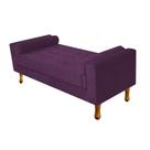 Recamier Félix Solteiro 90cm Suede Roxo - Doce Sonho Móveis Recamier Félix Solteiro 90cm Suede Roxo - Doce Sonho Móveis