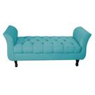Recamier Grecia Decorativa 90cm Suede Azul Turquesa - Montanaris Decor