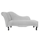 Recamier Namoradeira Divã Lado Direito Olivia Suede Branco - DS Estofados
