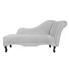 Recamier Namoradeira Divã Lado Esquerdo Olivia Suede Branco - DS Estofados