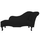 Recamier Namoradeira Divã Lado Esquerdo Olivia Suede Preto - DS Estofados