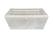 Recamier puff baú decorativo - 1,20 cm - creme