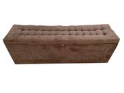Recamier puff baú decorativo - 1,20 cm - marrom