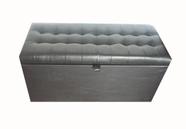 Recamier puff baú em solteiro 100% mdf - preto - material sintético