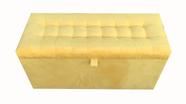 Recamier puff baú estofado 1 metro - amarelo Recamier puff baú estofado 1 metro - amarelo