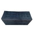 Recamier puff baú estofado solteiro - preto