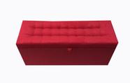 Recamier puff baú estofado solteiro - vermelho
