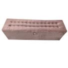 Recamier puff baú para cama box queen size 1,58 cm - rose