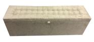 Recamier puff baú para cama box queen size - 1,58cm - bege claro