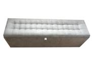 Recamier puff baú para cama box queen size - 1,58cm - cinza claro