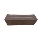 Recamier puff baú para cama box queen size - 1,58cm - marrom - material sintético