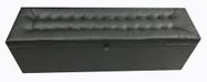 Recamier puff baú para cama box queen size - 1,58cm - preto - material sintético