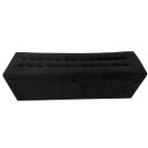 Recamier puff baú para cama box queen size - 1,58cm - preto