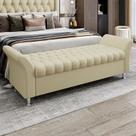 Recamier Puff Estofado King 195 cm Ágata Linho Recamier Puff Estofado King 195 cm Ágata Linho