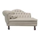 Recamier Sofá Direito Larissa 120cm Sala Corano Bege - INCASA DECOR