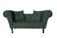 Recamier Sofá Divã Namoradeira Dubai Suede Verde - FM