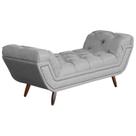 Recamier Sofá Divã Namoradeira Sienna 140 cm Casal Linho