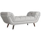 Recamier Sofá Divã Namoradeira Sienna 90 cm Solteiro Linho