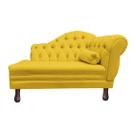 Recamier Sofá Esquerdo Larissa 120cm Sala Suede Amarelo - INCASA DECOR