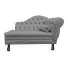 Recamier Sofá Esquerdo Larissa 120cm Sala Suede Cinza - INCASA DECOR