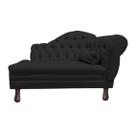 Recamier Sofá Esquerdo Larissa 120cm Sala Suede Preto - INCASA DECOR