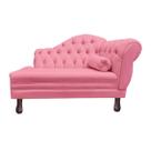 Recamier Sofá Esquerdo Larissa 120cm Sala Suede Rosa Barbie - INCASA DECOR