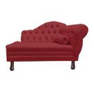 Recamier Sofá Esquerdo Larissa 120cm Sala Suede Vermelho Bordo - INCASA DECOR