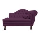 Recamier Sofá Esquerdo Larissa 120cm Sala Veludo Roxo - INCASA DECOR